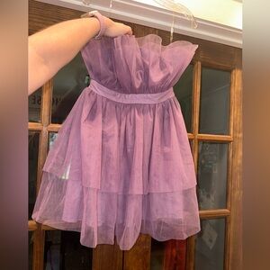 EUC Thirty/Thirty Size 10 Purple Tulle Strapless Dress